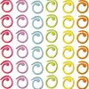 Aguja de Ganchillo de Bucle Marcador de Color Hebilla de Metal Hebilla Marcada con Pintura Metálica Espiral Herramientas de Tejer DIY