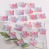 Flor Miniatura de Cinco Pétalos con Bordes Esmaltados, Base de Flor de Ciruelo Hecha a Mano 3D para Accesorios de Collares y Pulseras