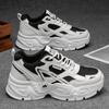 Zapatos de Papá para Hombre Otoño Nuevos Zapatos de Malla Transpirable Zapatillas Casuales Versátiles de Moda con Suela Gruesa que Aumentan la Altura