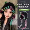 Gorro de Punto para Niños Color Dopamina con Orejas de Oso Invierno Suave Engrosado Cara Linda Niña Pequeña Bolso Pequeño Gorro