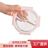 Fábrica Linuo Vidrio de Borosilicato Alto Horno de Microondas Tapa de Vidrio Sellada Recipiente para Crispar con Agujeros de Aire