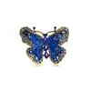 Broche de Mariposa de Lujo Ligero con Esmalte de Diamante Completo y Artesanía de Nácar, Diseño de Alas en Color Degradado, Broche Accesorio de Alta Gama para Traje y Abrigo