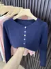 Cárdigan de punto trenzado liso, dulce y elegante, con cuello redondo para mujer, nuevo estilo primavera y otoño, de alta gama, versátil para ir al trabajo y para uso casual