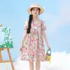Nuevo Vestido Floral de Verano para Niñas 2026, Vestido Burbuja Dulce y Fresco para Niñas Mayores, Algodón Seda