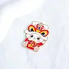 Año del Conejo Nuevos Accesorios Metálicos DIY para Joyería Aleación Goteo de Aceite Ping An Alegría Llavero Colgante de Conejo Lindo