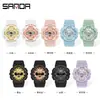 Estilo casal Sanda 6068 mostrador pequeno personalidade criativa relógio para jovens homens e mulheres estudantes fabricantes atacado