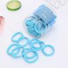 Elásticos Coloridos para Cabelo de Adulto em Caixa, Argolas de Toalha Sem Costura, Faixas de Cabeça Coloridas em Degradê para Meninas Prenderem o Cabelo com Elásticos, 50 Elásticos