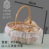 Hermosa Cesta de Mano para Novia Estilo Occidental con Temática de Bosque, Suministros para Niña de las Flores de Boda, Accesorios para Actuaciones, Cesta para Esparcir Flores