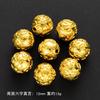 Vietnam areia ouro latão banhado a ouro jateamento de areia seis caracteres mantra contas soltas DIY pulseira de contas acessórios de joias atacado