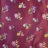 Ancho 90cm tela de nylon pequeño brocado de peonía bolsita cojín cojín de seda tela de cheongsam