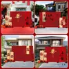 Decoração de Casamento Estilo Chinês em Pátio Rural com Decoração Personalizada em Placa de KT para Cenário de Área de Fotos de Casamento ao Ar Livre
