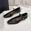 Sapatos de Salto Bloco Mary Jane Pequenos de Couro Femininos 2026 Estilo Coreano Vento da Noite Temperamento Comute Sapatos Únicos