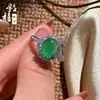 Anillos de Ágata de Colores Naturales Múltiples Estilos Rosa Verde Azul Amarillo Calcedonia Diamante Incrustado Colgantes para Collar Venta al por Mayor a Granel Lote Mixto