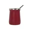 Taza Térmica Mini de Acero Inoxidable Transfronteriza, Taza de Cerveza al Vacío de Doble Pared con Popote y Cuchara, Taza de Café Pequeña, Personalizable