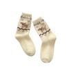 Calcetines de Terciopelo Vintage de Cachorro Australiano Fairland Calcetines Cálidos Espesos de Felpa con Combinación de Colores Otoño e Invierno Japonés Calcetines de Media Caña para Mujer Versátiles