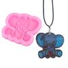 Llavero Colgante de Unicornio Troyano de Hueso de Mariposa DIY Molde de Silicona con Espejo Colgante de Elefante Molde de Goma para Resina Epoxi