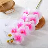 Orquídea phalaenopsis de alta gama, un solo tallo, 9 cabezas, flor artificial phalaenopsis de simulación de película táctil, 7 cabezas, decoración para el hogar, boda, arreglo floral