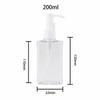 Botella de limpiador facial con bomba de presión de 150 ml, botella de loción esencial de pared gruesa PETG, botella de aceite limpiador a presión de 200 ml.