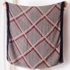 Bufanda de Tul de Algodón y Lino Nueva para Primavera y Otoño, Bufanda Chal con Estampado Geométrico de Color Contrastante Pequeño MiG para Viaje, Protector Solar para Mujer