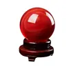 Atacado do Fabricante Bola de Cristal Vermelha Gravada Bola da Sorte Ornatos de Cristal da Sorte para Escritório Presentes para Escritório Sorte Feng Shui