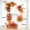 Fila de Flores Rojas Fila de Flores de Boda China Arreglo de Boda Arte Floral Luyin Paisaje de Boda Accesorios de Flores Artificiales Flor