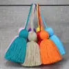 Estoque de Fábrica Borla de Fio Acrílico Franja Fofa Borla de 8cm Pingente Acessórios de Vestuário Cordão para Pendurar Borla Grossa