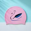 Gorro de natación profesional de PU de alta elasticidad, impermeable, no ajustado, para hombres y mujeres, talla extra, adulto, niños, pelo largo, impresión de LOGO
