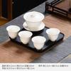 Fábrica de Conjuntos de Chá Vendas Diretas Conjunto de Chá Kung Fu de Porcelana Branca Conjunto Completo de Conjunto de Chá Kung Fu Bandeja de Chá Moderna Simples para Uso Doméstico Item Padrão