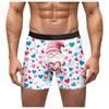 Ropa interior masculina con estampado digital 3D de labios rojos, sexy, de alta elasticidad, regalo de San Valentín europeo y americano 2025
