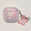 Adecuado para Estuche de Auriculares AirPods 4 Dibujos Animados Colgante de Mariposa DIY Apple 1ª/2ª Generación Bluetooth Pro3 Estuche Suave Lindo