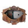 Bolsa de Viagem Retro Couro Cavalo Louco Europeia e Americana Camada Superior Couro Bovino Portátil Bolsa de Bagagem Fitness Bolsa Transversal de Ombro para Sapatos de Couro