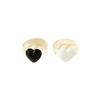 Nuevo diseño de anillo de amor europeo y americano de plástico blanco y negro, exquisitos accesorios de joyería simples para mujer