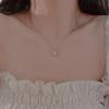 Collar de circonitas rosadas frescas y dulces para mujer, de verano, ligero, lujoso, de alta calidad, con cadena de clavícula, elegantes accesorios.