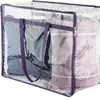 Bolsa Transparente de PVC Grueso Plegable Transfronteriza Gran Capacidad Bolsa de Almacenamiento para Edredones Ropa Bolso de Mano Impermeable a Prueba de Humedad
