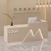 Balcão de caixa loja balcão de bar comercial pequeno balcão de loja de roupas balcão de salão de beleza balcão de recepção moderno minimalista recepção de empresa