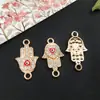 1 Peça de Olho de Diabo Folha Palma Coração Olho Pulseira Colar Acessório Conexão DIY Liga de Metal com Gotejamento de Óleo Joias