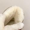 Estilo Coreano Exportación Invierno Color Puro Felpa Corta Algodón Botas Piel Integrada Botas de Nieve Caña Corta Cálidas Suela Gruesa Zapatos de Algodón para Mujer