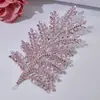 Tiara de Noiva Europeia e Americana, Tiara Macia de Luxo Acessível de Alta Qualidade Dourada Rosa com Diamantes, Acessórios de Headwear para Festas e Performances Dz110