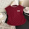 Nuevo Conjunto Dulce de Verano 2026: Camiseta de Manga Corta, Falda Corta, Falda Floral, Camiseta Infantil, Camiseta Básica, Lunares, Cuello Redondo
