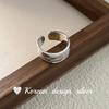 Anillo Estilo Blogger Ins Personalizado Coreano Plata de Ley S925 Anillo Vintage Desgastado con Textura Irregular Plata Tailandesa