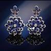 TikTok Nuevo Collar de Set de Flores Eternas Colgante de Lujo Azul Real Aretes de Corindón Rojo Anillo Tesoro Color Esmeralda