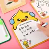Pizarra de Dibujo Borrable de Dibujos Animados para Niños Preescolar Educación Temprana Pizarra de Escritura y Garabateo de Doble Cara Pizarra de Mensajes Borrables para Estudiantes