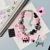 Pulsera de Gato Lindo de Dibujos Animados con Cuentas, Hecha a Mano con Diseño Exquisito y Sencillo, Regalo Versátil para Niñas y Mejores Amigas
