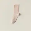 Calcetines de Algodón PuroCalcetines finos de algodón para primavera y verano, color liso, para maternidad, calcetines de verano a media pantorrilla absorbentes de sudor, calcetines de algodón holgados versátiles para el verano