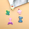 Cactus de dibujos animados PVC goma blanda agujero zapatos hebilla decorativa flor de zapato hebilla de zapato accesorios en stock
