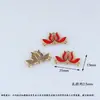Material de conexión para horquilla con borla de doble etiqueta colgante de rombo de aleación hecha a mano DIY de color preservado por electroforesis