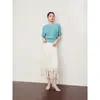 Suéter de punto de verano para mujer, nuevo diseño, estilo perezoso de nicho, mangas murciélago, top de punto que ciñe la cintura, envío transfronterizo