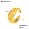 Europa e Estados Unidos estilo retro estrelas versão larga do anel de abertura suave ins estilo nicho design sentimento cobre material jóias atacado
