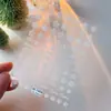 Adesivos para Unhas Série de Natal Embossados Desenho Animado Árvore de Natal Estrela de Cinco Pontas Laço Adesivos de Unha Adesivos Decoração Atacado