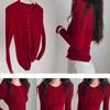 Suéter 100% Lana Pura para Mujer, Prendas de Punto Vintage en Capas para Otoño e Invierno, Suéter de Lana Ultra Fina Hilo Fino para Mujer
